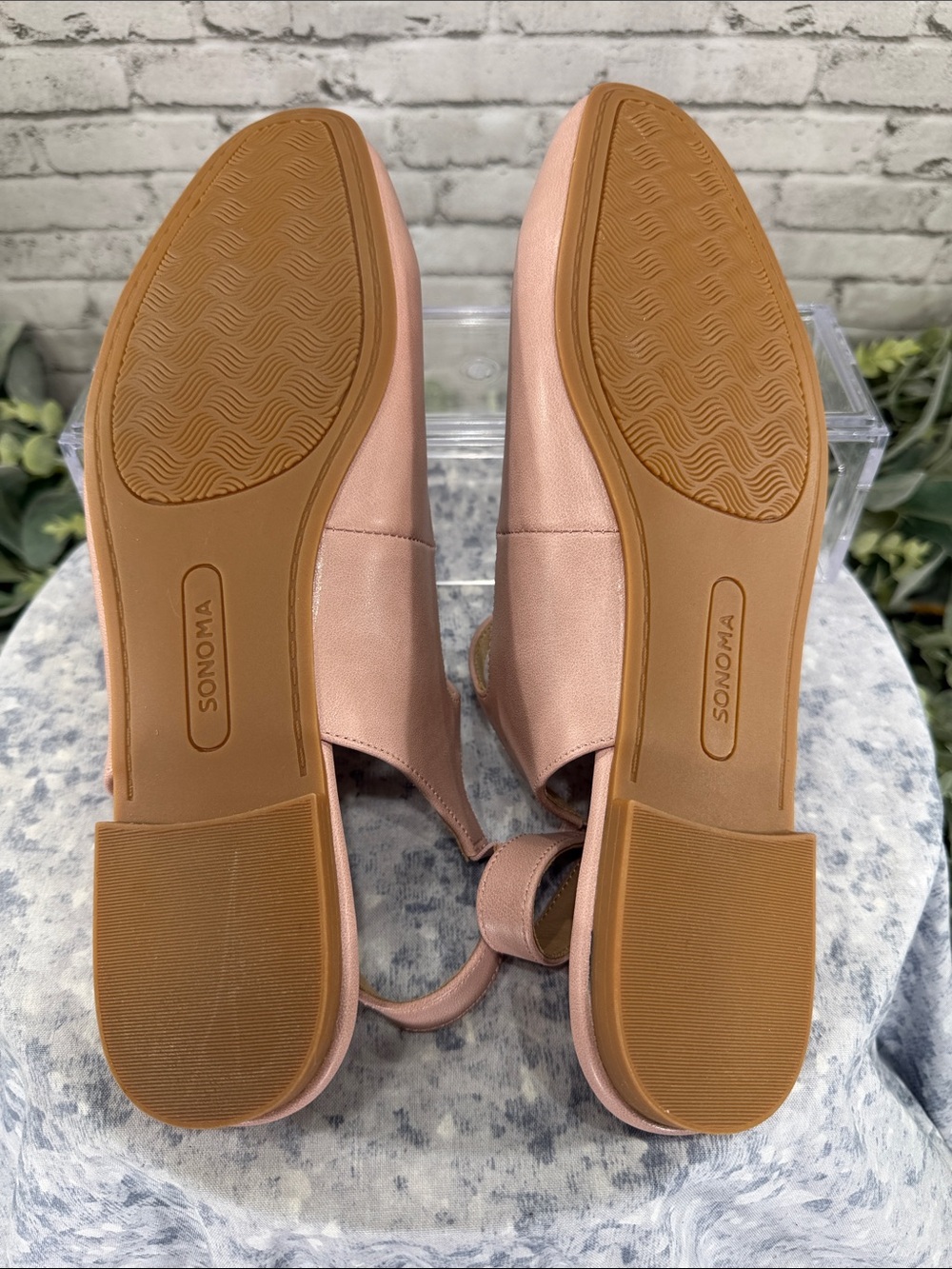 SONOMA “Lizbethh” Blush Round-Toe Open Heel Slingback Dress Flat WMS 9.5M 🩷 NIB - Picture 8 of 11